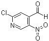 structure of CAS# 946136-72-7, 2-Chloro-5-nitro-4-pyridinecarboxaldehyde