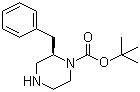 结构式 CAS# 947684-78-8, (2R)-2-(苯甲基)-1-哌嗪甲酸叔丁酯