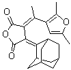 structure of CAS# 94856-25-4, Aberchrome 670;(3E)-3-[1-(2,5-Dimethyl-3-furanyl)ethylidene]dihydro-4-tricyclo[3.3.1.1(3,7)]decylidene-2,5-furandione