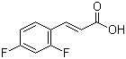 结构式 CAS# 94977-52-3, 2,4-二氟肉桂酸; 反式-2,4-二氟肉桂酸
