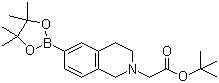 结构式 CAS# 949922-33-2, N-(叔丁氧羰基甲基)-3,4-二氢异喹啉-6-硼酸频哪醇酯