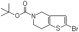 结构式 CAS# 949922-62-7, 2-溴-6,7-二氢噻吩并[3,2-c]吡啶-5(4H)-甲酸叔丁酯