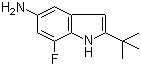 structure of CAS# 952664-95-8, 2-(tert-Butyl)-7-fluoro-1H-indol-5-amine