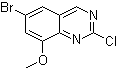 结构式 CAS# 953039-14-0, 6-溴-2-氯-8-甲氧基喹唑啉