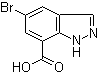 结构式 CAS# 953409-99-9, 5-溴-1H-吲唑-7-羧酸