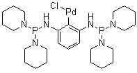 结构式 CAS# 955035-37-7, (2,6-双((二(哌啶-1-基)膦)氨基)苯基)氯化钯