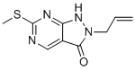 结构式 CAS# 955368-90-8, 2-烯丙基-6-(甲硫基)-1H-吡唑并[3,4-d]嘧啶-3(2H)-酮