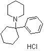 structure of CAS# 956-90-1, Phenylcyclidine hydrochloride;Sernyl hydrochloride; 1-(1-Phenylcyclohexyl)piperidine hydrochloride; CI 395; Elysion; GP 121; MCV 4158; NIH 9580; NSC 40902; PCP hydrochloride