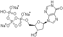 结构式 CAS# 95648-77-4, 2'-脱氧肌苷-5'-三磷酸三钠盐