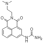 structure of CAS# 956590-23-1, N-[2-[2-(Dimethylamino)ethyl]-2,3-dihydro-1,3-dioxo-1H-benz[de]isoquinolin-5-yl]urea;UNBS 5162