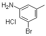 结构式 CAS# 957034-79-6, 3-溴-5-甲基苯胺盐酸盐