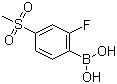 结构式 CAS# 957060-85-4, B-[2-氟-4-(甲基磺酰基)]苯硼酸