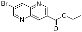 structure of CAS# 958334-48-0, Ethyl 7-bromo-1,5-naphthyridine-3-carboxylate