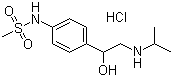 结构式 CAS# 959-24-0, 盐酸索他洛尔; 4'-(1-羟基-2-异丙胺乙基)甲磺酸苯胺盐酸盐