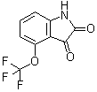 结构式 CAS# 959236-54-5, 4-(三氟甲氧基)-1H-吲哚-2,3-二酮
