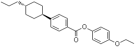 结构式 CAS# 95973-50-5, 4-反式-(4-丙基环己基)苯甲酸对乙氧基苯酚酯