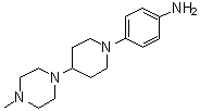 结构式 CAS# 959795-70-1, 4-(4-(4-甲基哌嗪-1-基)哌啶-1-基)苯胺