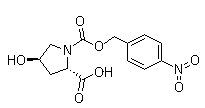 结构式 CAS# 96034-57-0, (2S,4R)-1-(4-硝基苄氧羰基)-4-羟基脯氨酸; 多尼培南中间体 3