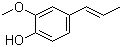 结构式 CAS# 97-54-1, 异丁香酚; 4-丙烯基-2-甲氧基苯酚