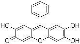 结构式 CAS# 975-17-7, 苯芴酮; 锗试剂; 2,6,7-三羟基-9-苯基-6-荧光酮; 2,6,7-三羟基-9-苯基-3H-呫吨-3-酮