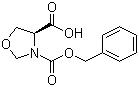 结构式 CAS# 97534-82-2, (S)-3-(苄氧羰基)-4-恶唑烷羧酸