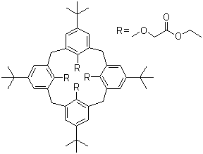 结构式 CAS# 97600-39-0, 4-叔丁基杯[4]芳烃-四乙酸四乙酯