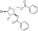 structure of CAS# 97614-44-3, 2-Deoxy-2-fluoro-alpha-D-arabinofuranosyl bromide 3,5-dibenzoate;2-Deoxy-2-fluoro-alpha-D-arabinofuranosyl bromide dibenzoate