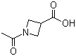structure of CAS# 97628-91-6, 1-Acetyl-3-azetidinecarboxylic acid