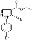 结构式 CAS# 98475-71-9, 1-(4-溴苯基)-5-氰基-1H-吡唑-4-羧酸乙酯
