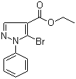 结构式 CAS# 98534-71-5, 5-溴-1-苯基-1H-吡唑-4-甲酸乙酯