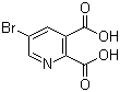 structure of CAS# 98555-51-2, 5-Bromopyridine-2,3-dicarboxylic acid