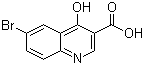 structure of CAS# 98948-95-9, 6-Bromo-4-hydroxyquinoline-3-carboxylic acid
