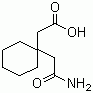structure of CAS# 99189-60-3, 1,1-Cyclohexanediacetic acid mono amide;3,3-Pentamethyleneglutaramic acid