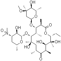 结构式 CAS# 992-65-4, 红霉素 A N-氧化物
