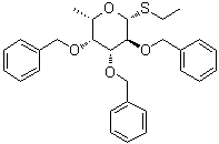 结构式 CAS# 99409-34-4, 乙基 2,3,4-三-O-苄基-1-硫代-beta-L-吡喃岩藻糖苷
