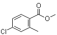 structure of CAS# 99585-12-3, 4-Chloro-2-methylbenzoic acid methyl ester;Methyl 4-chloro-2-methylbenzoate; Methyl 4-chloro-o-toluate