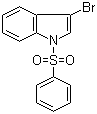 structure of CAS# 99655-68-2, 3-Bromo-(1-phenylsulfonyl)indole;1-Benzenesulfonyl-3-bromo-1H-indole; 3-Bromo-1-(phenylsulfonyl)-1H-indole