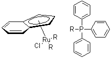 结构式 CAS# 99897-61-7, 氯化(茚基)双(三苯基膦)钌(II)
